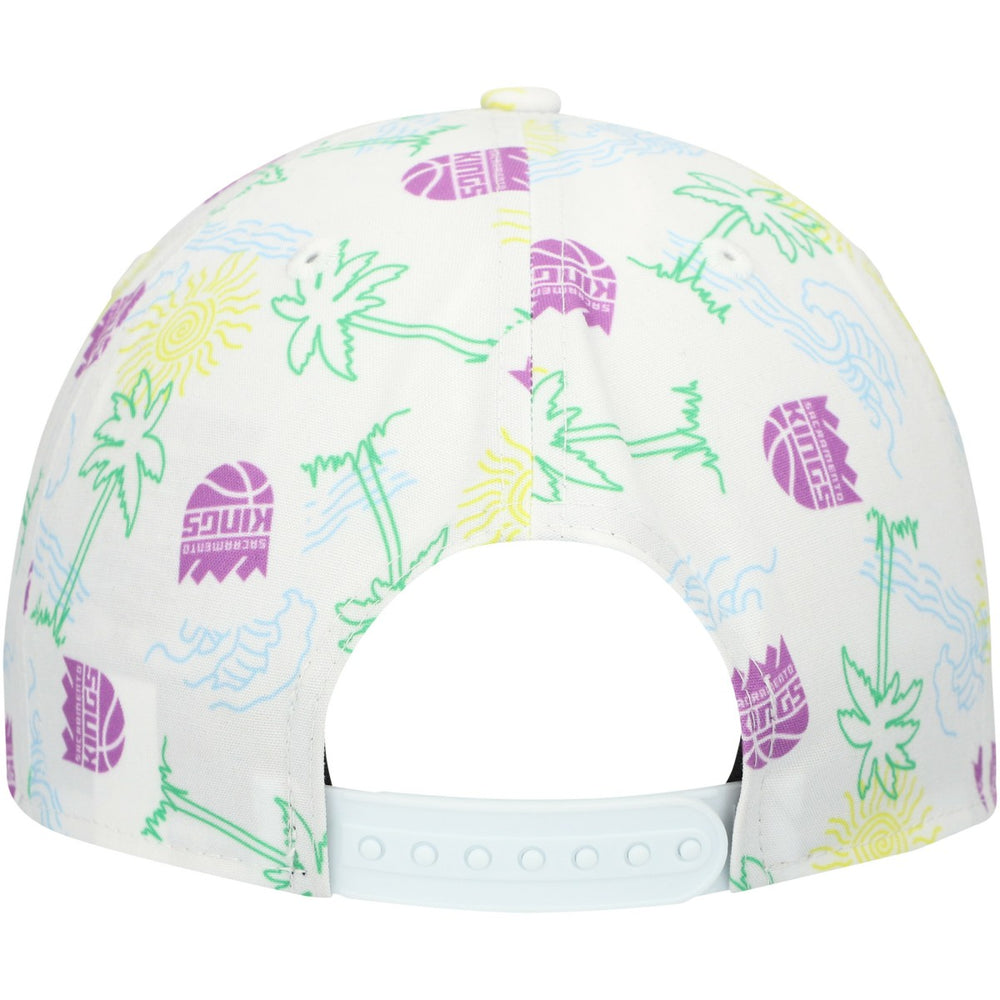 NBA Sacramento Kings Palm Trees and Waves Golfer Adjustable Hat
