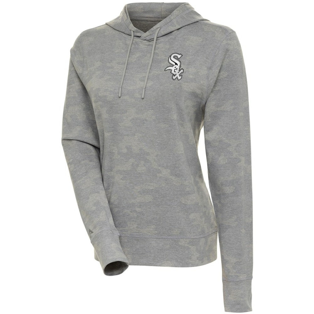 MLB Chicago White Sox Antigua Women's Brushed Metallic Respite Pullover Hoodie