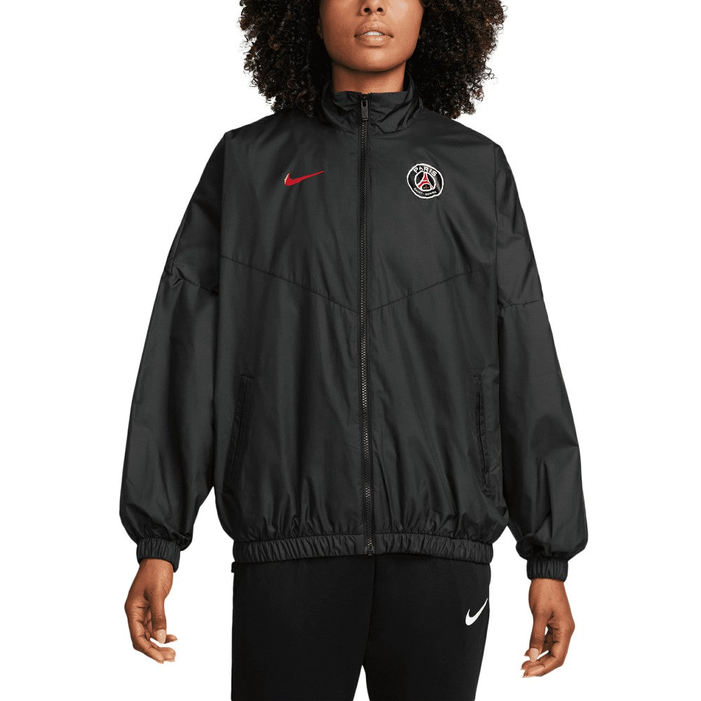 Paris Saint-Germain Women's Essential Windrunner Full-Zip Jacket - Nike Black