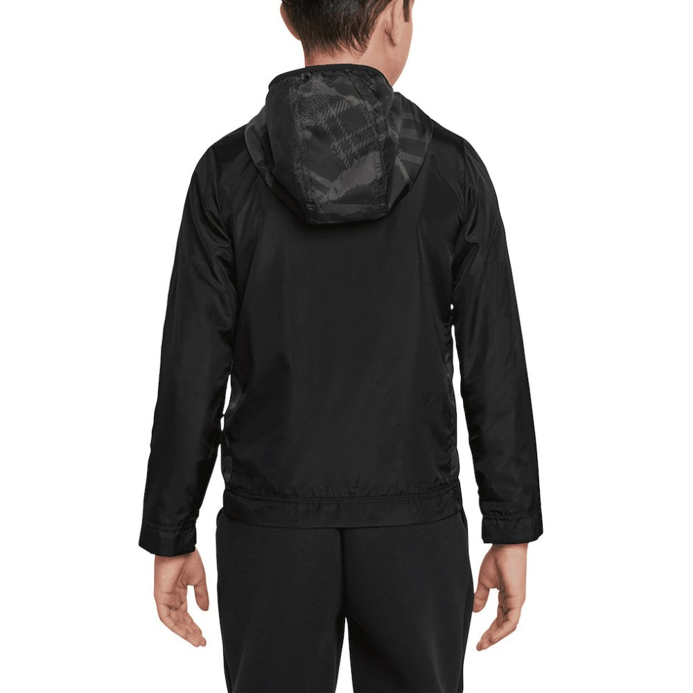 Chelsea Youth Amplify Windrunner Anorak Half-Zip Hoodie Jacket - Nike Black