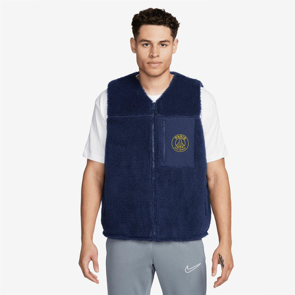 Paris Saint-Germain Club+ Winterized Reversible Full-Zip Vest - Nike Navy