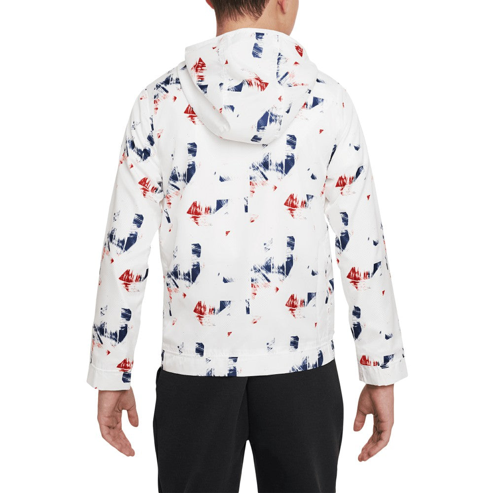 Paris Saint-Germain Youth Amplify Anorak Half-Zip Hoodie Jacket - Nike White