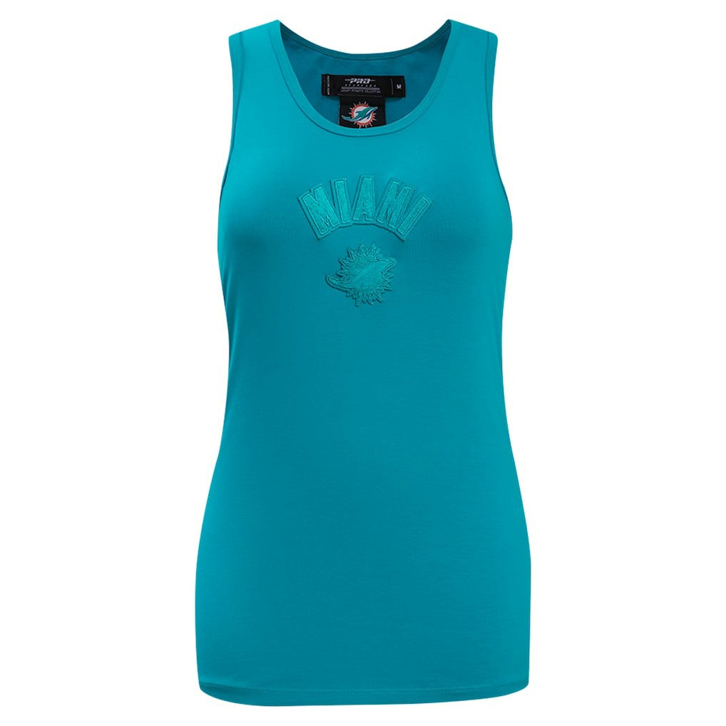 Pro Standard Women's Triple Tonal Racerback Tank Top - Miami Dolphins