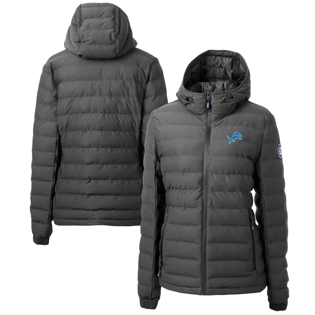 Cutter & Buck Women's Mission Ridge Repreve Eco Insulated Full-Zip Puffer Jacket - Detroit Lions