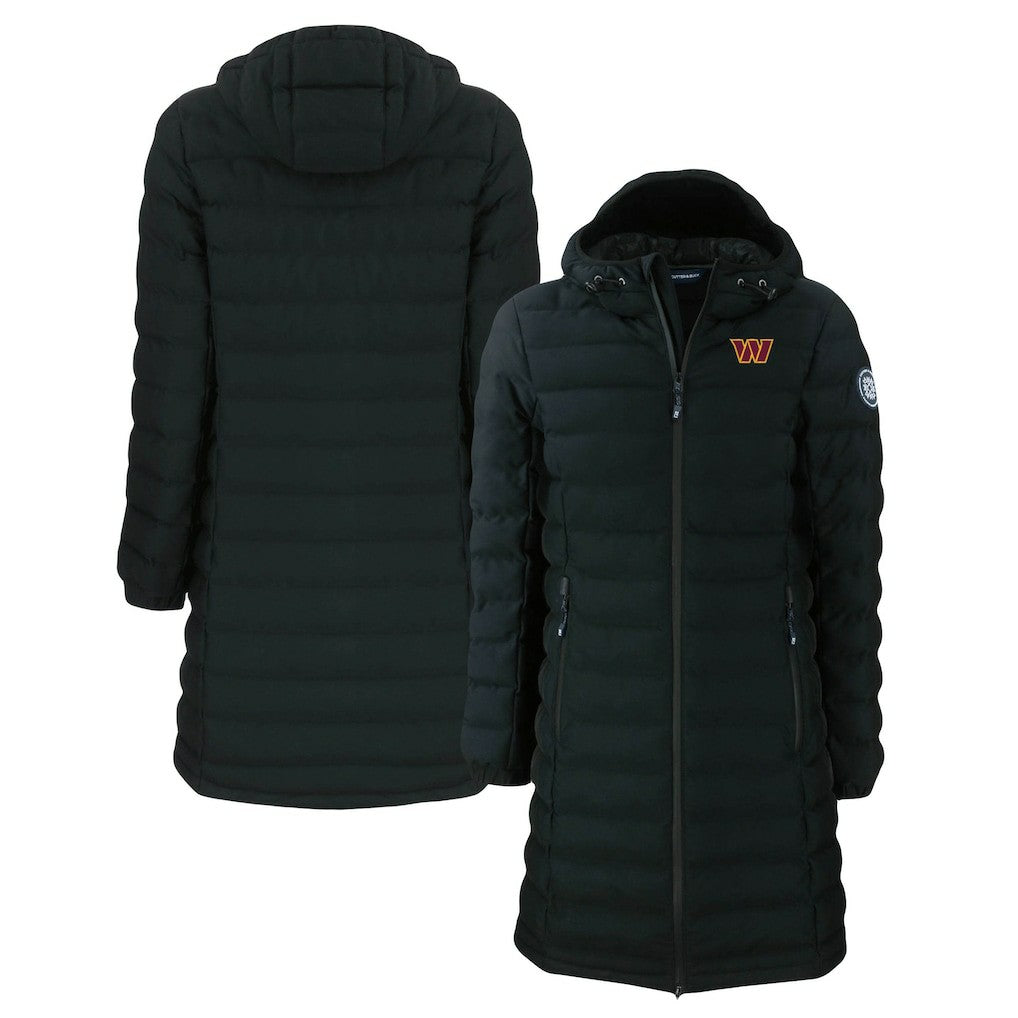 Cutter & Buck Women's Mission Ridge Repreve Eco Insulated Long Full-Zip Puffer Jacket - Washington Commanders