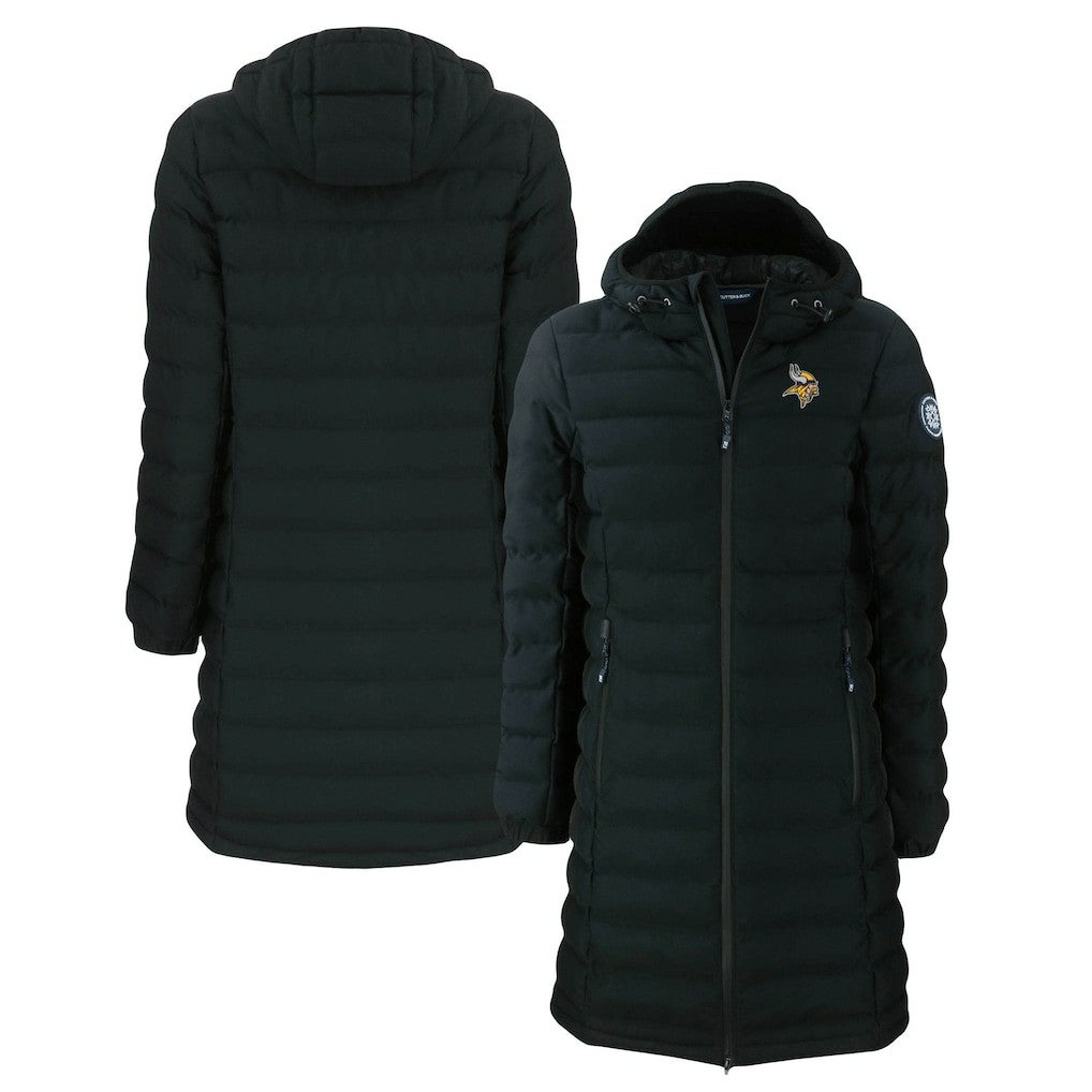 Cutter & Buck Women's Mission Ridge Repreve Eco Insulated Long Full-Zip Puffer Jacket - Minnesota Vikings