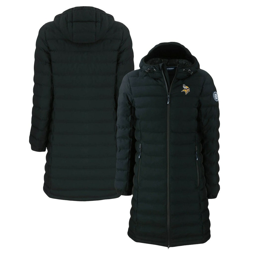 Cutter & Buck Women's Mission Ridge Repreve Eco Insulated Long Full-Zip Puffer Jacket - Minnesota Vikings