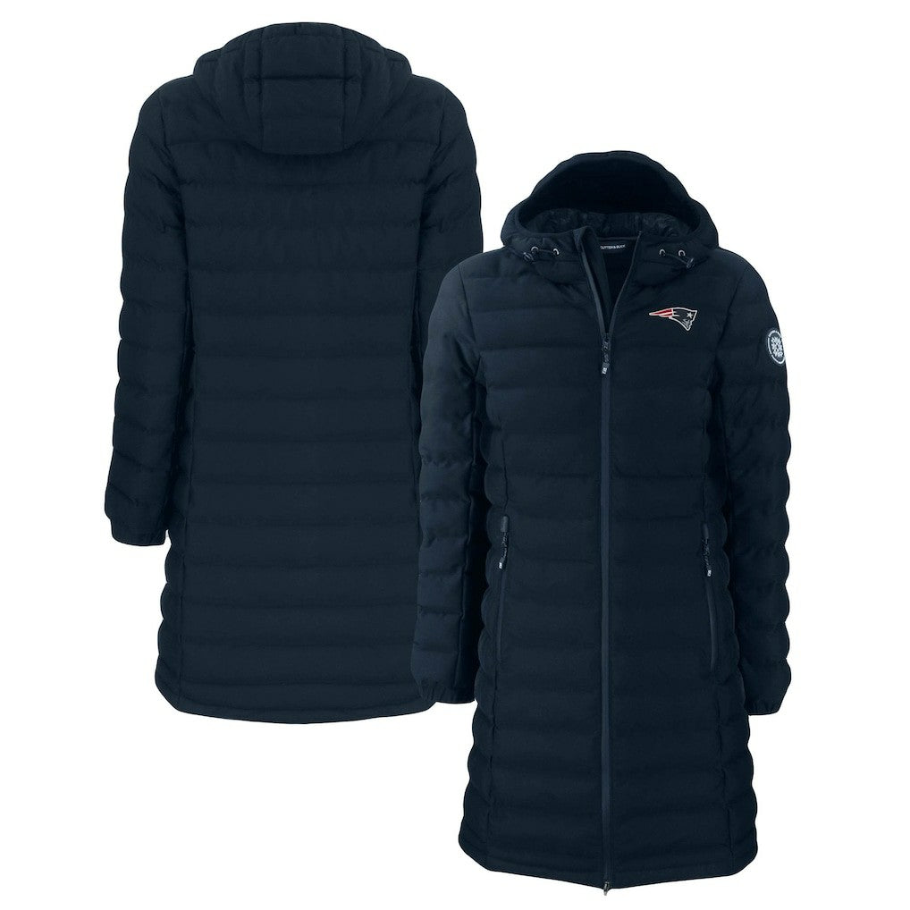 Cutter & Buck Women's Mission Ridge Repreve Eco Insulated Long Full-Zip Puffer Jacket - New England Patriots