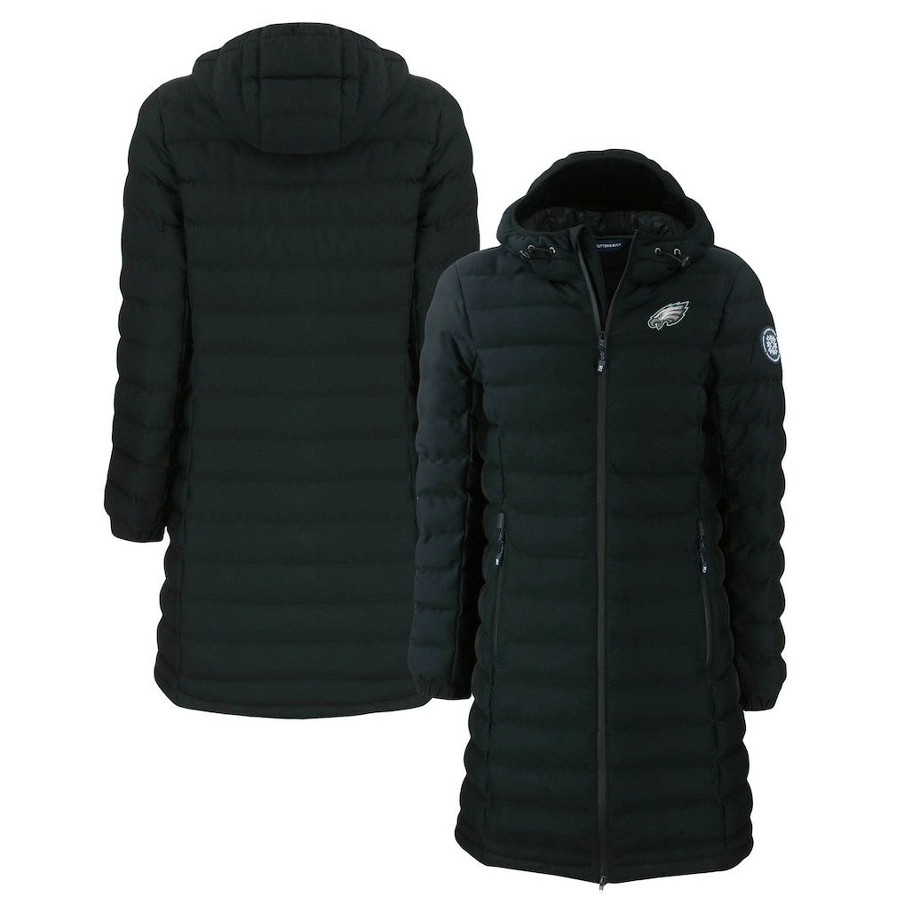 Cutter & Buck Women's Mission Ridge Repreve Eco Insulated Long Full-Zip Puffer Jacket - Philadelphia Eagles