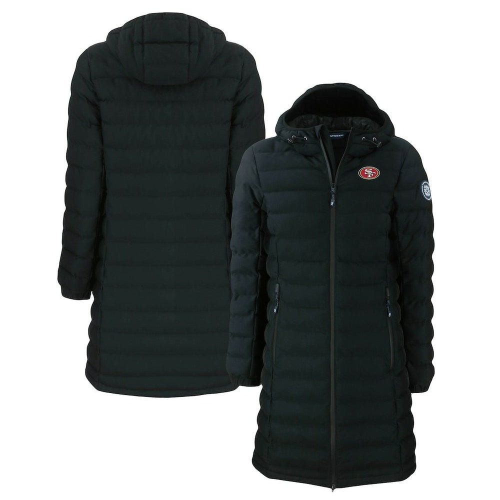 Cutter & Buck Women's Mission Ridge Repreve Eco Insulated Long Full-Zip Puffer Jacket - San Francisco 49ers