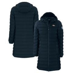 Cutter & Buck Women's Mission Ridge Repreve Eco Insulated Long Full-Zip Puffer Jacket - Denver Broncos
