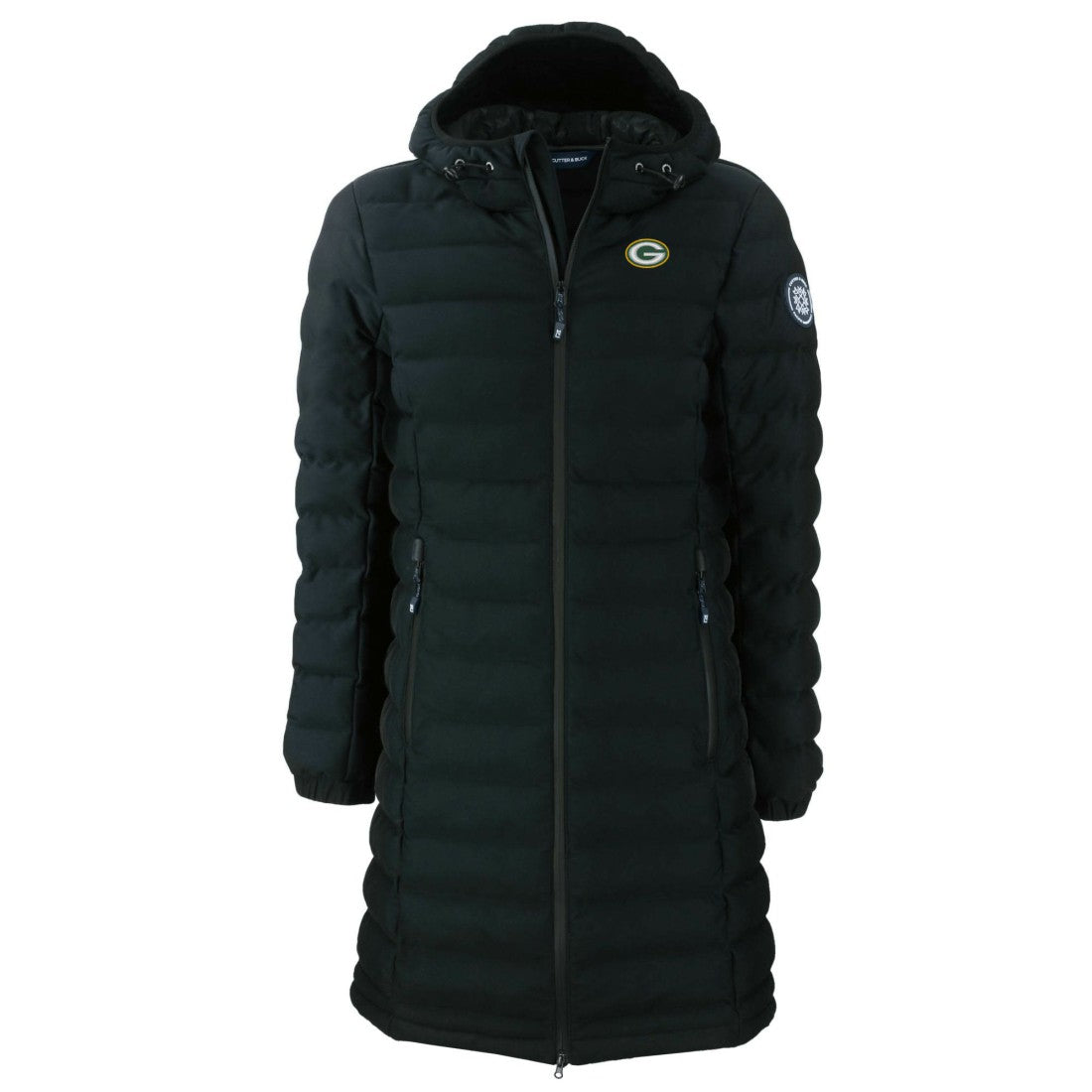 Cutter & Buck Women's Mission Ridge Repreve Eco Insulated Long Full-Zip Puffer Jacket - Green Bay Packers