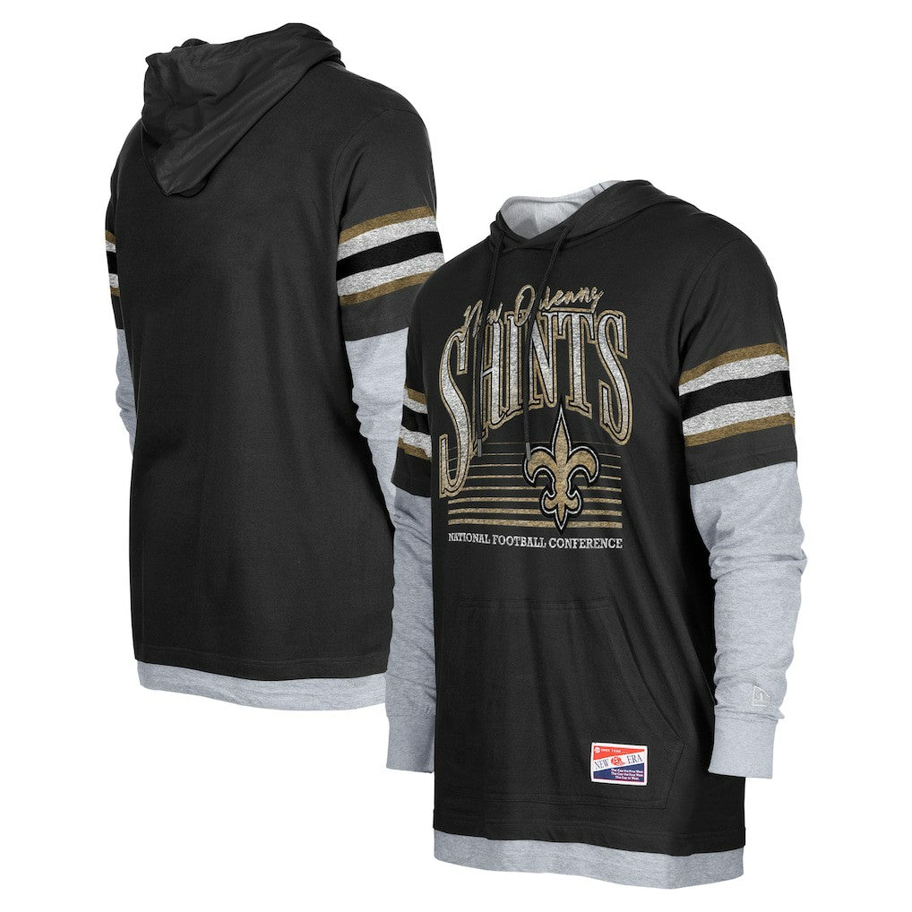 Twofer Long Sleeve Hooded T-Shirt - New Orleans Saints