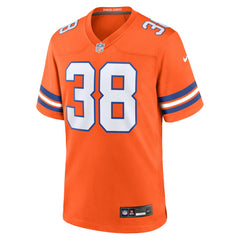 Jaleel McLaughlin  Mile High Collection 1977 Throwback Player Game Jersey - Denver Broncos