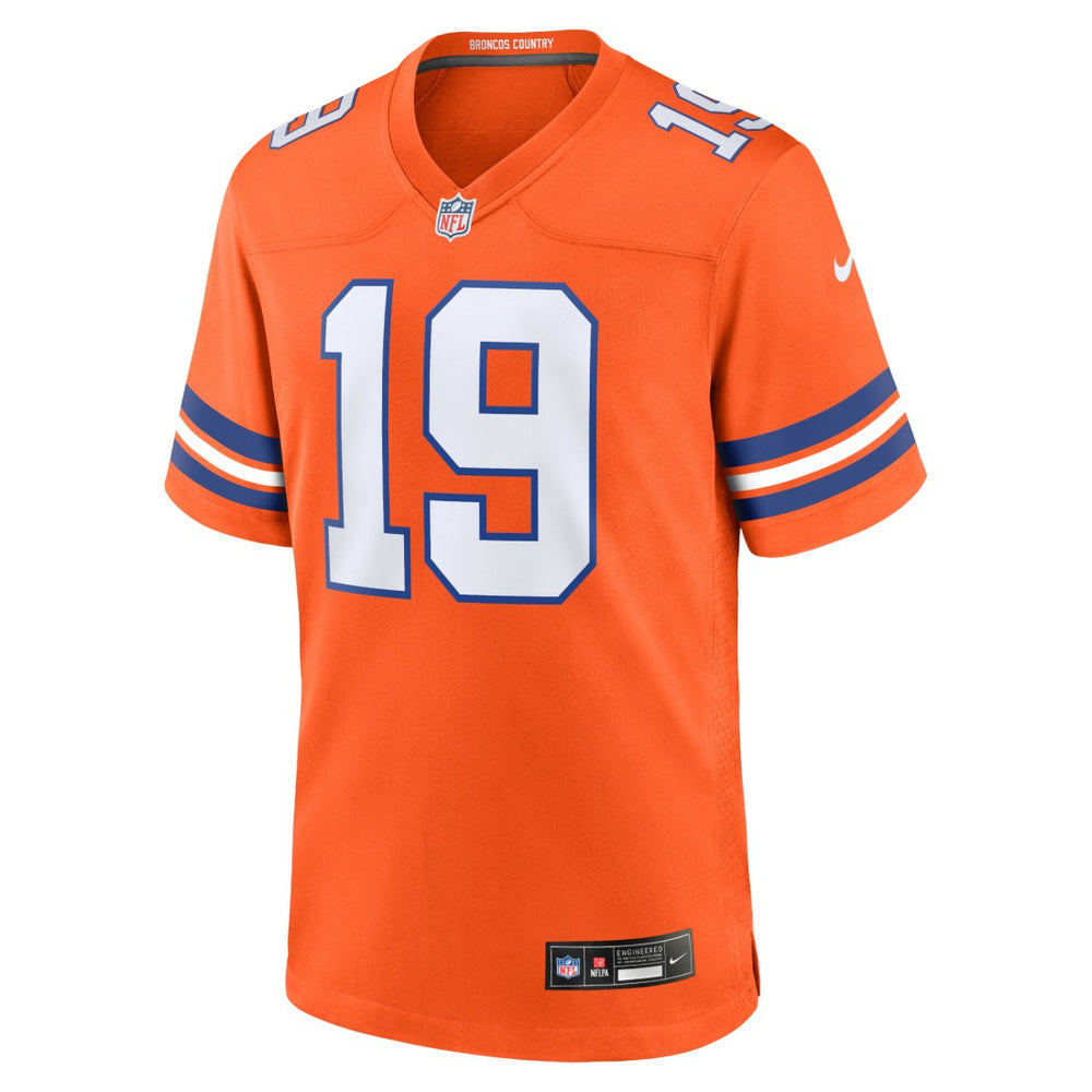 Marvin Mims Jr  Mile High Collection 1977 Throwback Player Game Jersey - Denver Broncos