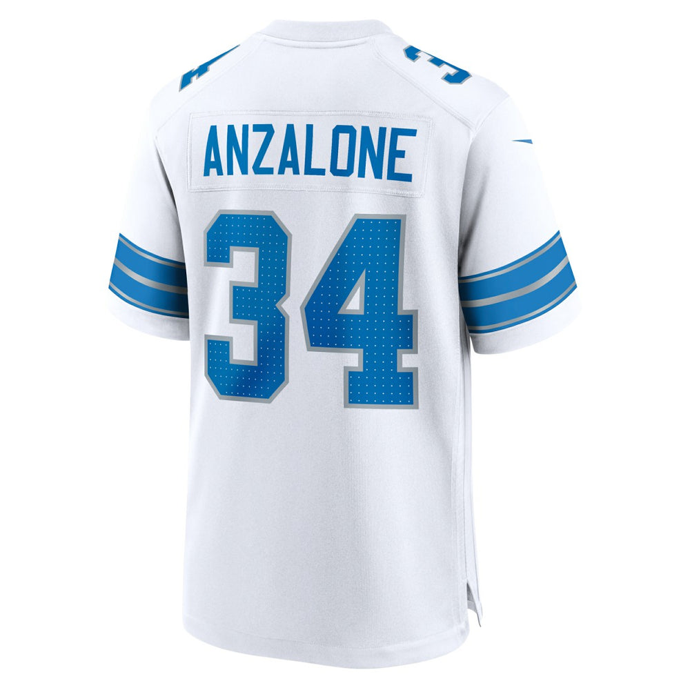 Alex Anzalone  White Game Jersey - Detroit Lions