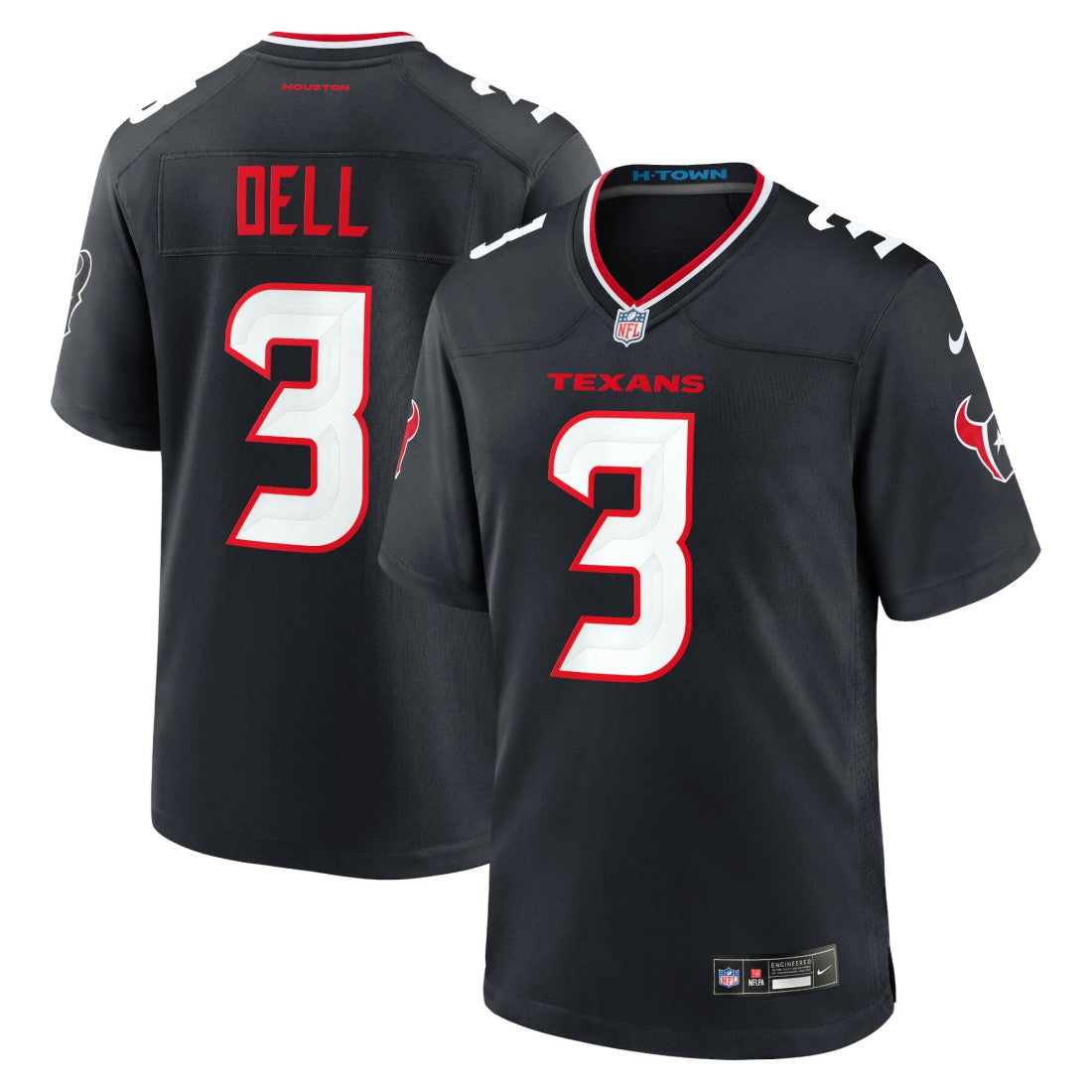Tank Dell  Game Jersey - Houston Texans