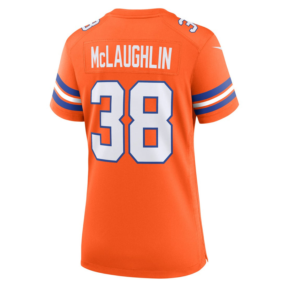 Jaleel McLaughlin  Women's Mile High Collection 1977 Throwback Player Game Jersey - Denver Broncos
