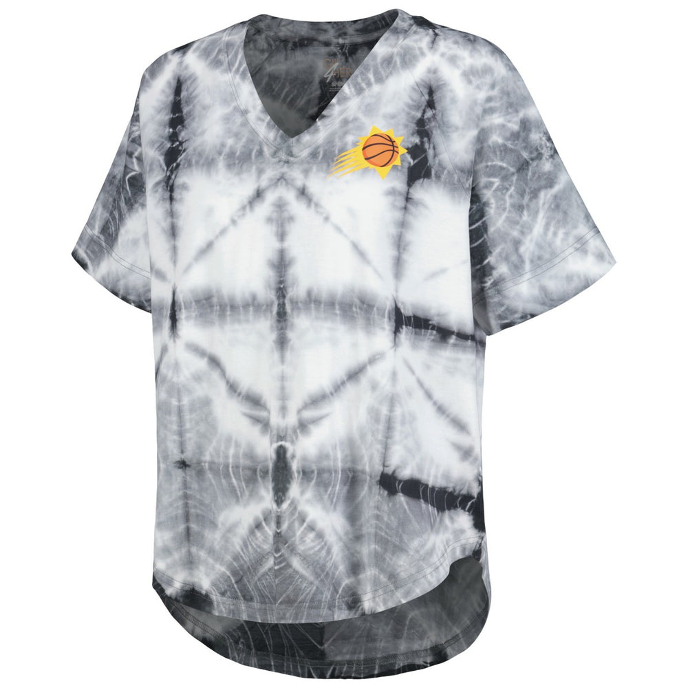 NBA Phoenix Suns G-III 4Her by Carl Banks Women's Tournament Raglan Oversized Tie-Dye V-Neck T-Shirt