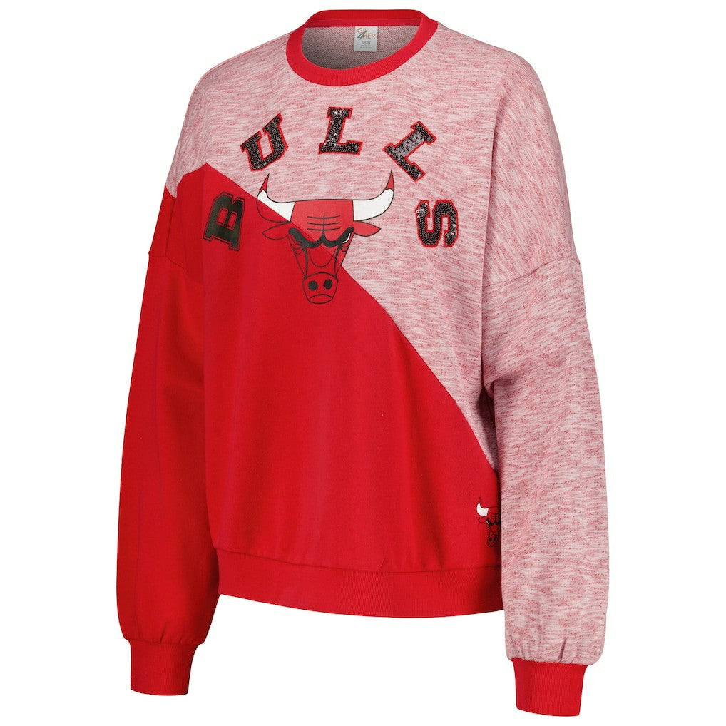 NBA Chicago Bulls G-III 4Her by Carl Banks Women's Benches Split Pullover Sweatshirt sale