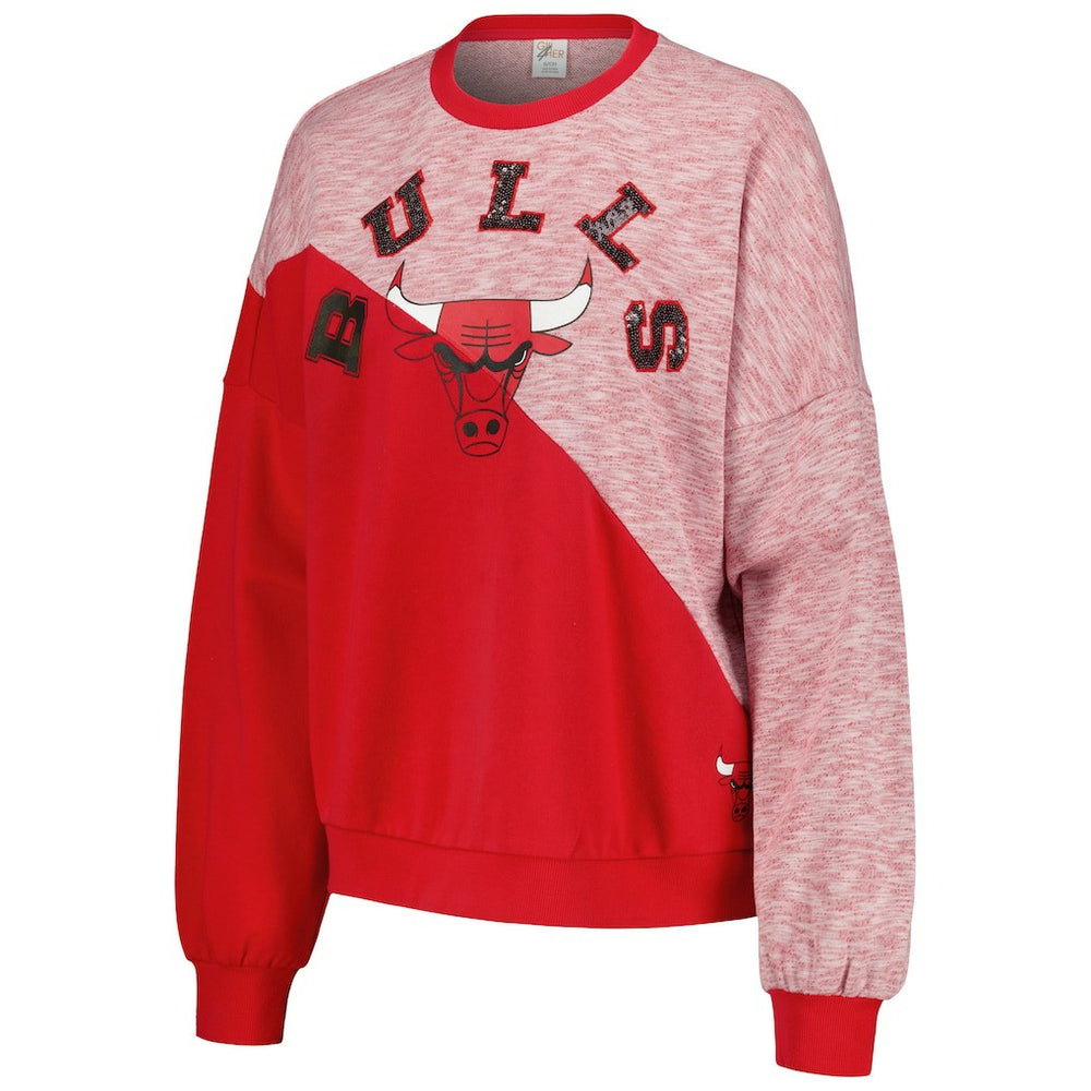 NBA Chicago Bulls G-III 4Her by Carl Banks Women's Benches Split Pullover Sweatshirt sale