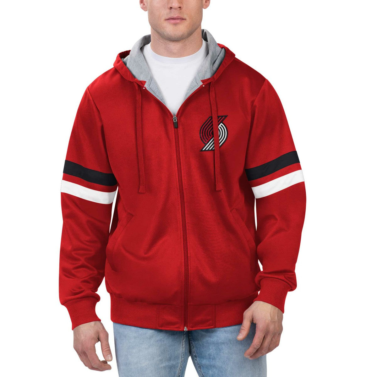 NBA Portland Trail Blazers G-III Sports by Carl Banks Contender Full-Zip Hoodie Jacket