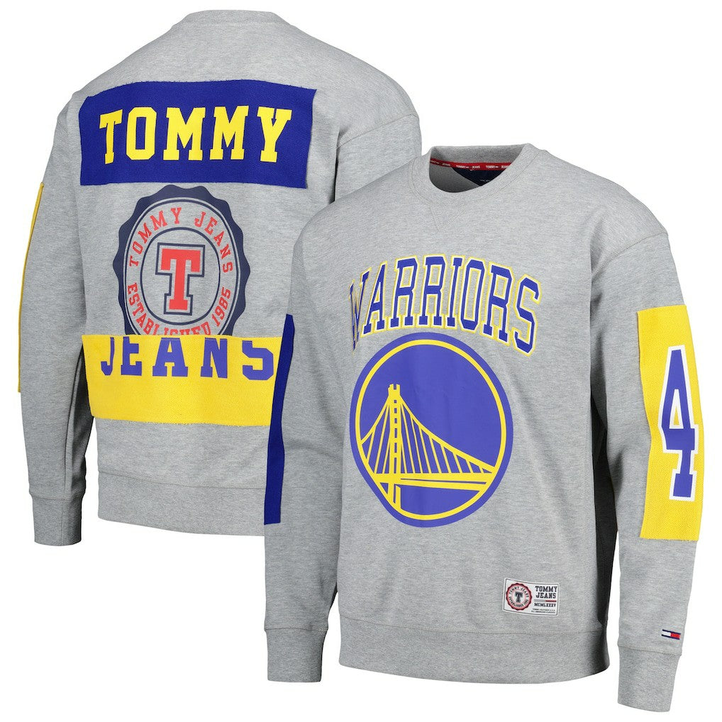 NBA Golden State Warriors Tommy Jeans Hayes Crew Neck Pullover Sweatshirt sale