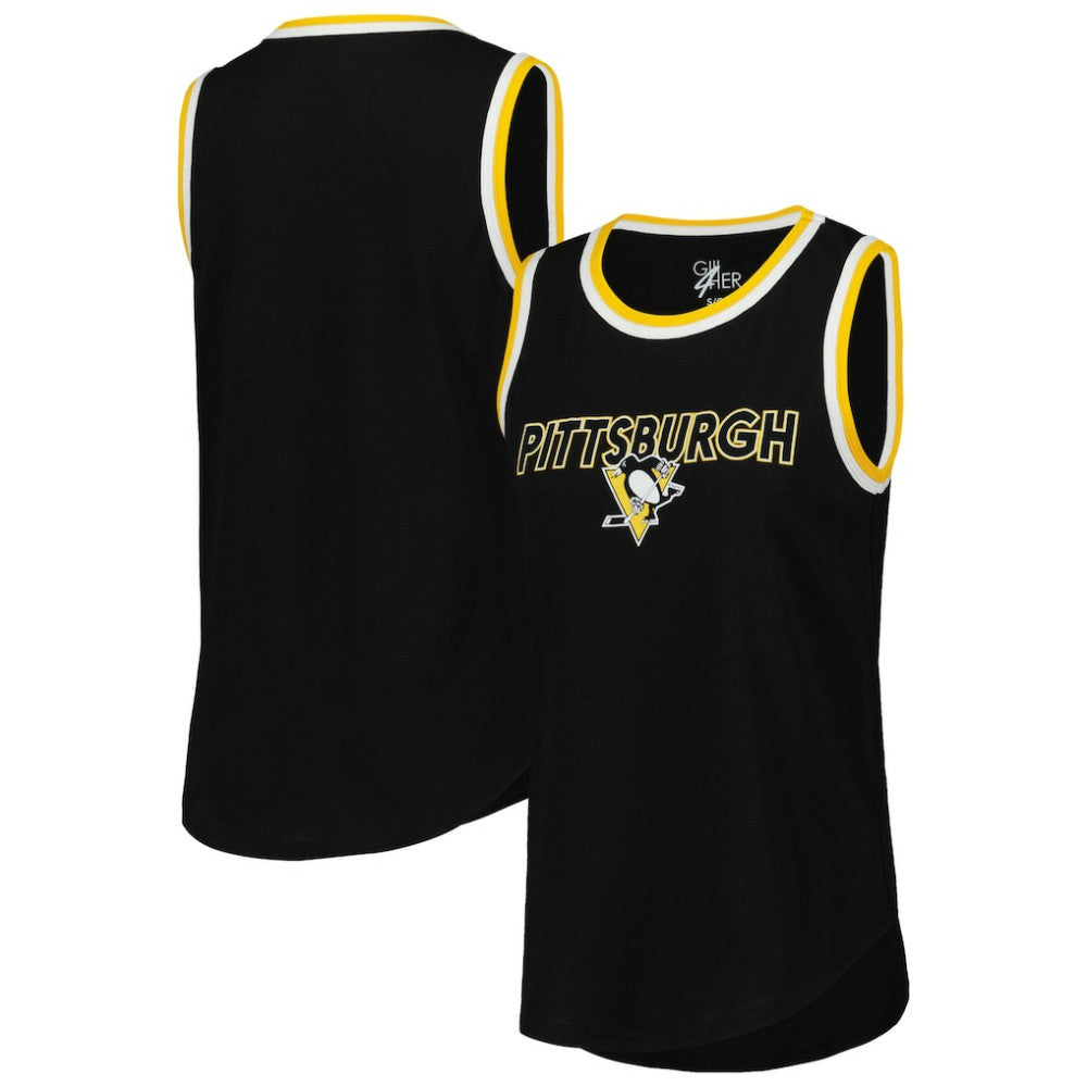 NHL Black Pittsburgh Penguins G-III 4Her by Carl Banks Women's Strategy Tank Top