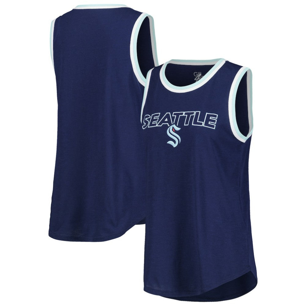 NHL Deep Sea Blue Seattle Kraken G-III 4Her by Carl Banks Women's Strategy Tank Top