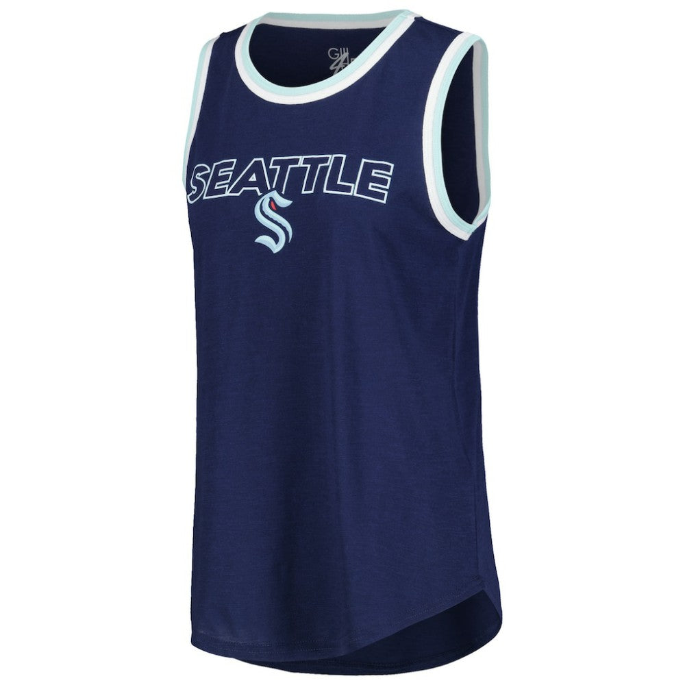 NHL Deep Sea Blue Seattle Kraken G-III 4Her by Carl Banks Women's Strategy Tank Top