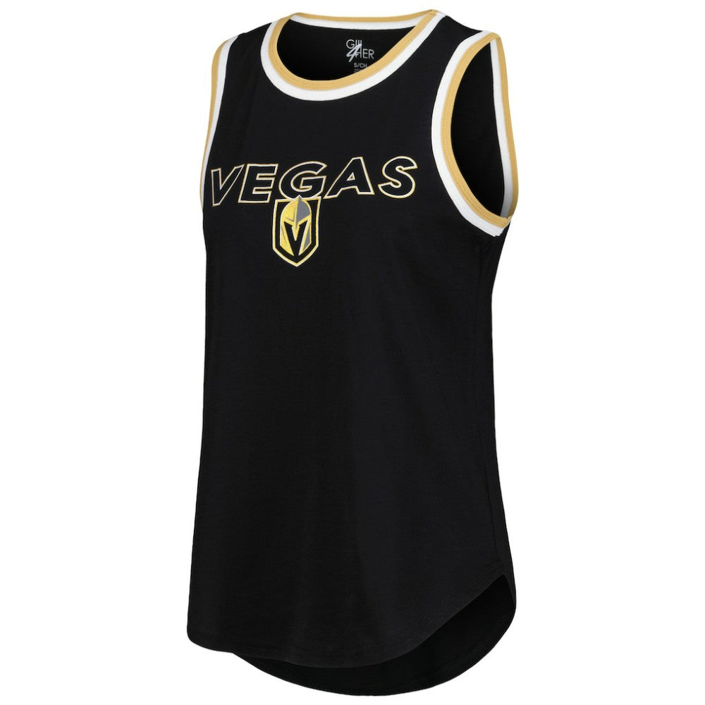 NHL Black Vegas Golden Knights G-III 4Her by Carl Banks Women's Strategy Tank Top