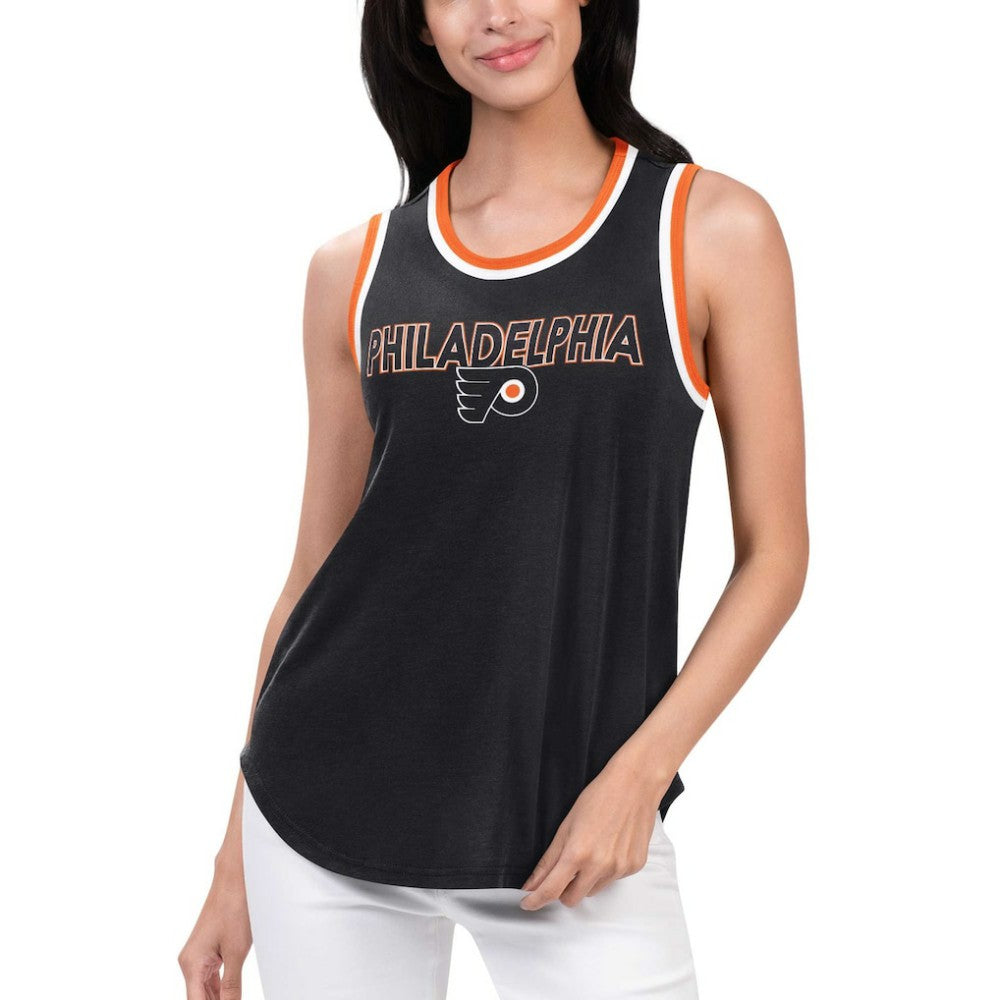 NHL Black Philadelphia Flyers G-III 4Her by Carl Banks Women's Strategy Tank Top