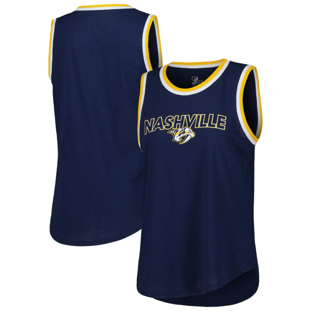 NHL Navy Nashville Predators G-III 4Her by Carl Banks Women's Strategy Tank Top