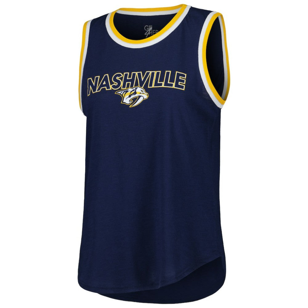 NHL Navy Nashville Predators G-III 4Her by Carl Banks Women's Strategy Tank Top