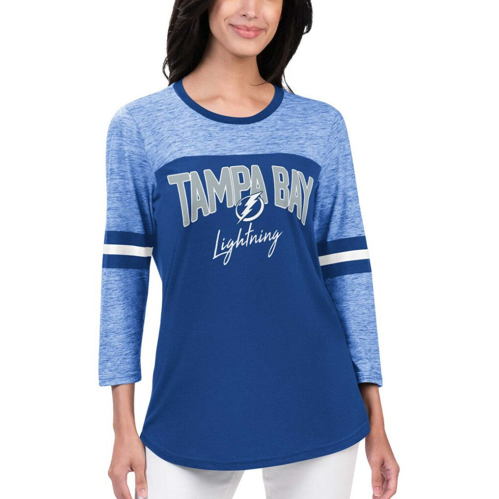 NHL Blue Tampa Bay Lightning G-III 4Her by Carl Banks Women's Play The Game 3/4-Sleeve T-Shirt