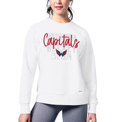 NHL White Washington Capitals MSX by Michael Strahan Women's Millie Raglan Pullover Sweatshirt