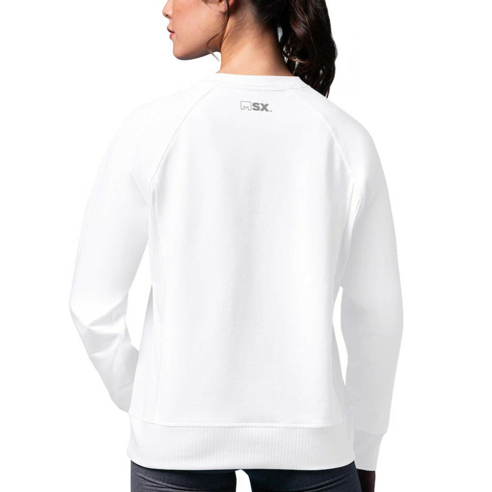 NHL White Washington Capitals MSX by Michael Strahan Women's Millie Raglan Pullover Sweatshirt