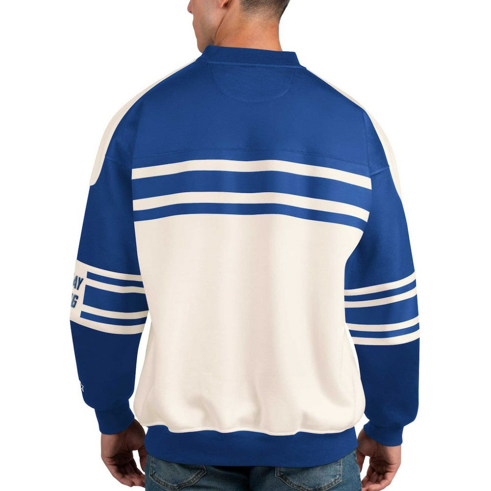 NHL White Tampa Bay Lightning Starter Defense Fleece Crewneck Pullover Sweatshirt