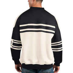 NHL White Vegas Golden Knights Starter Defense Fleece Crewneck Pullover Sweatshirt