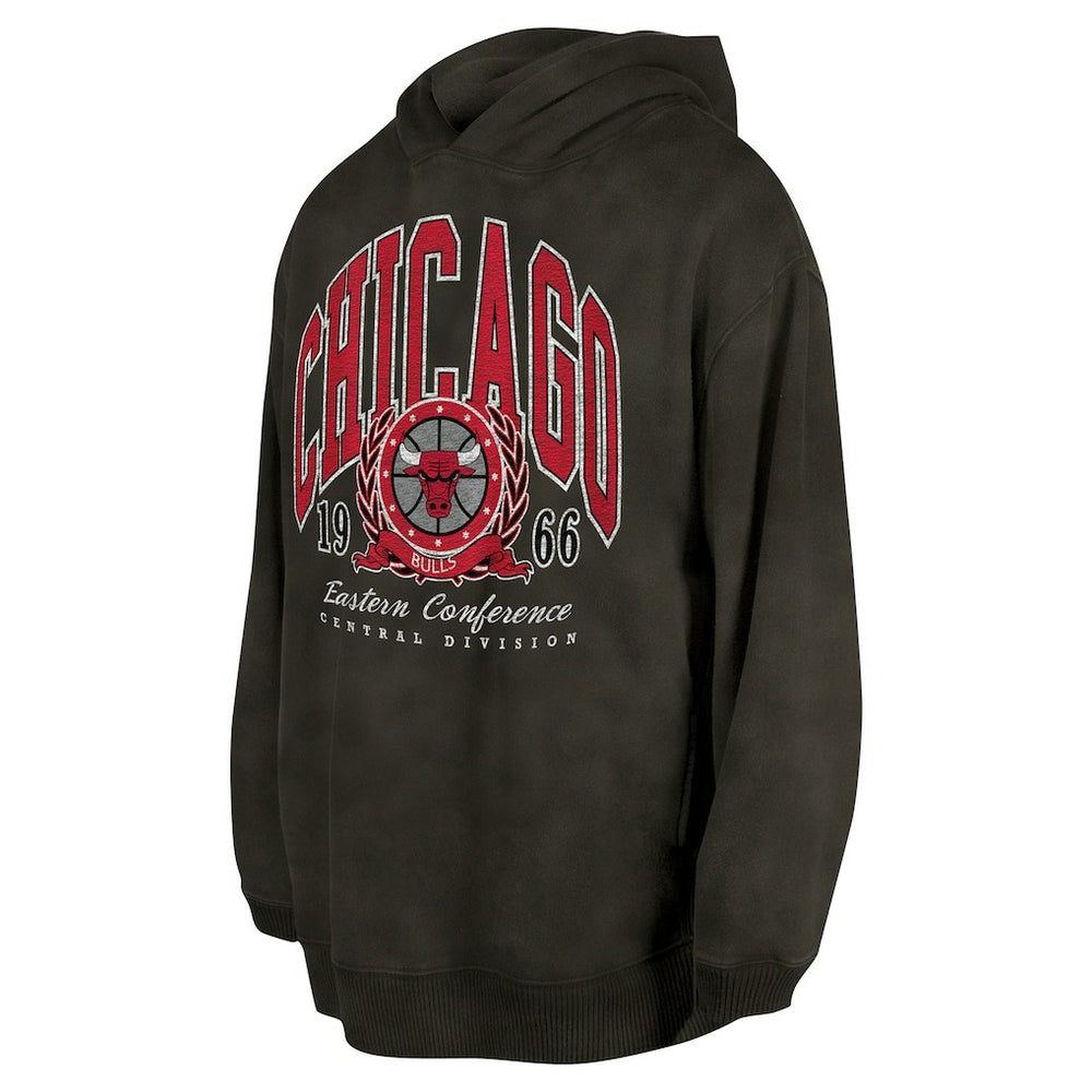 NBA Chicago Bulls Unisex Oversized Essentials Pigment Wash Fleece Pullover Hoodie