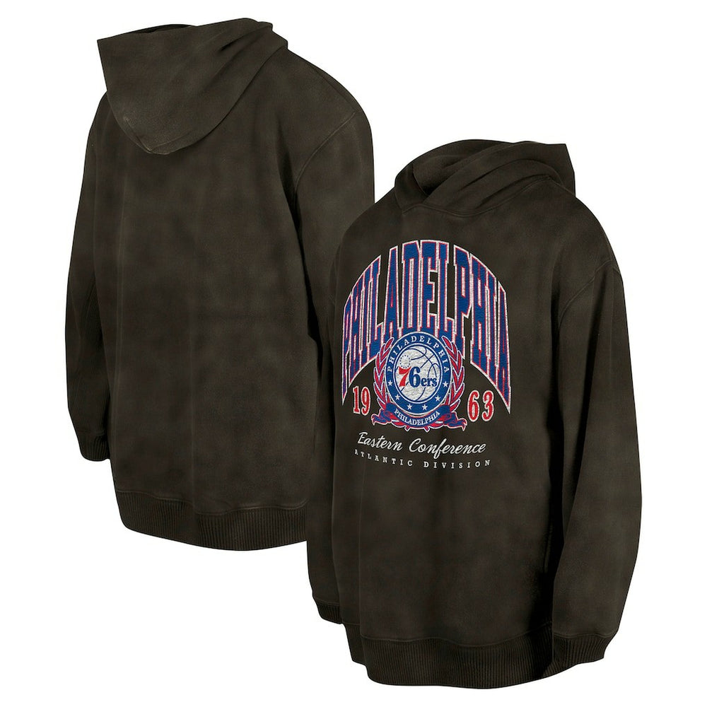 NBA Philadelphia 76ers Unisex Oversized Essentials Pigment Wash Fleece Pullover Hoodie