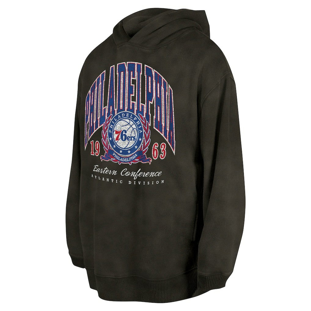 NBA Philadelphia 76ers Unisex Oversized Essentials Pigment Wash Fleece Pullover Hoodie