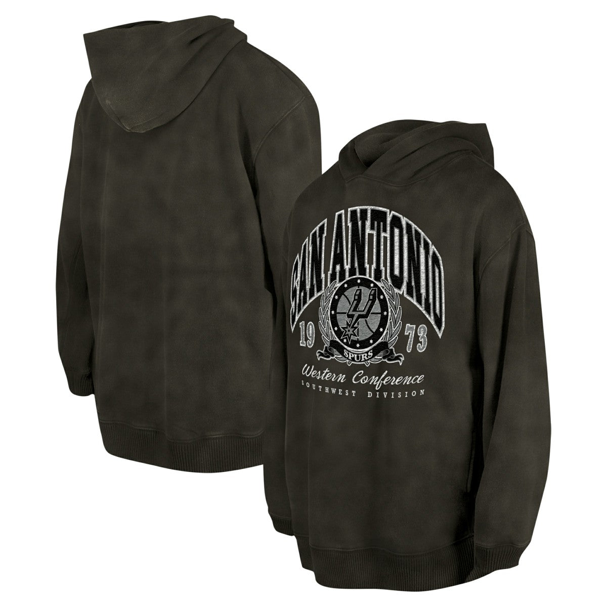 NBA San Antonio Spurs Unisex Oversized Essentials Pigment Wash Fleece Pullover Hoodie