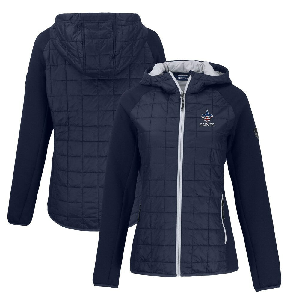 Cutter & Buck Women's Americana Rainier Primaloft Eco Full-Zip Hybrid Jacket - New Orleans Saints