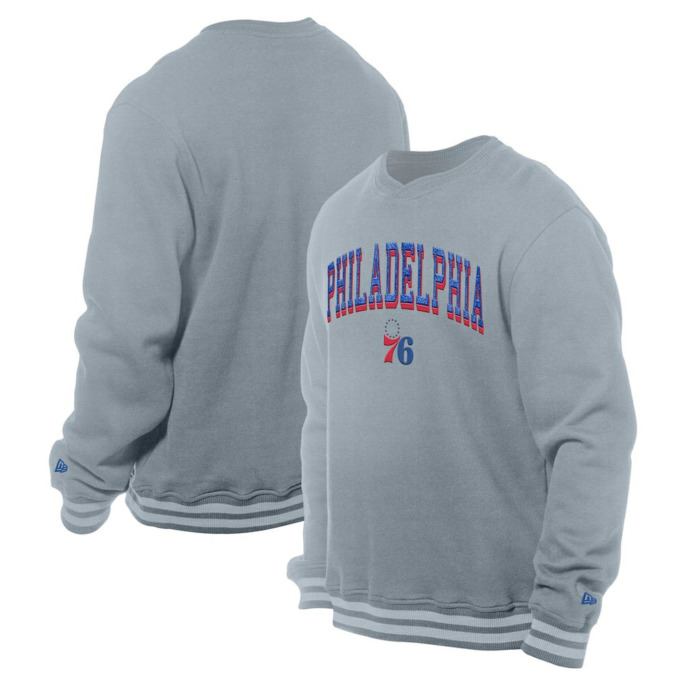 NBA Philadelphia 76ers Chenille Cross Over Pullover Sweatshirt