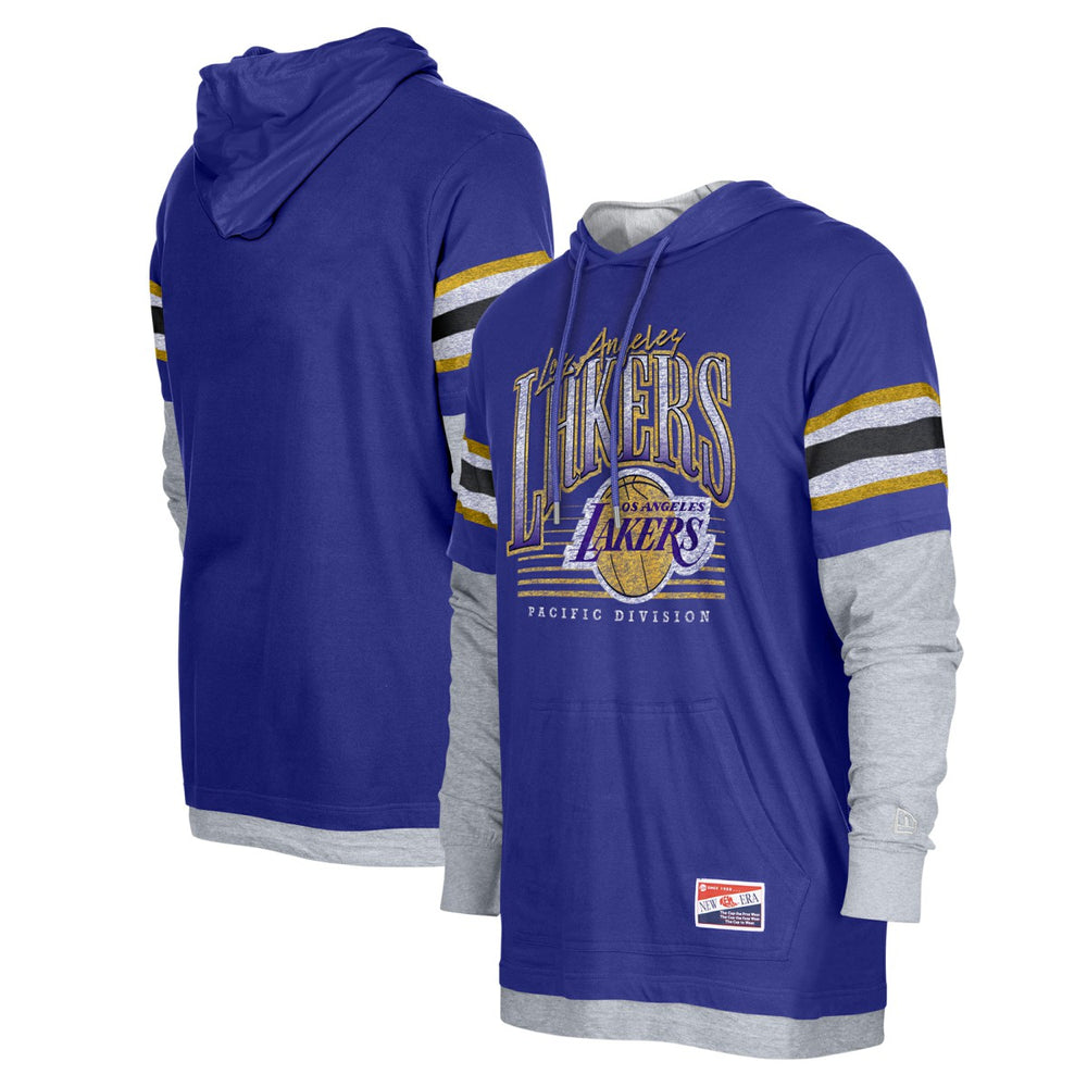 NBA Los Angeles Lakers Layered Long Sleeve Hoodie T-Shirt