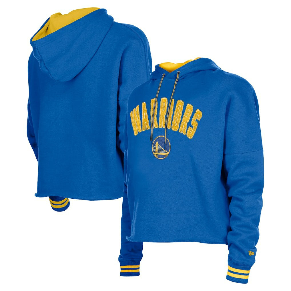 NBA Golden State Warriors Women's Boxy Raw Edge Pullover Hoodie sale