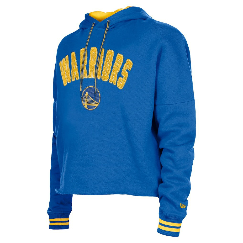 NBA Golden State Warriors Women's Boxy Raw Edge Pullover Hoodie sale
