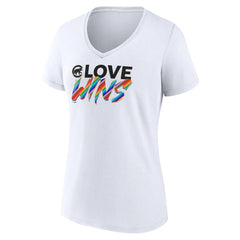 MLB Chicago Cubs Women's Love Wins V-Neck T-Shirt