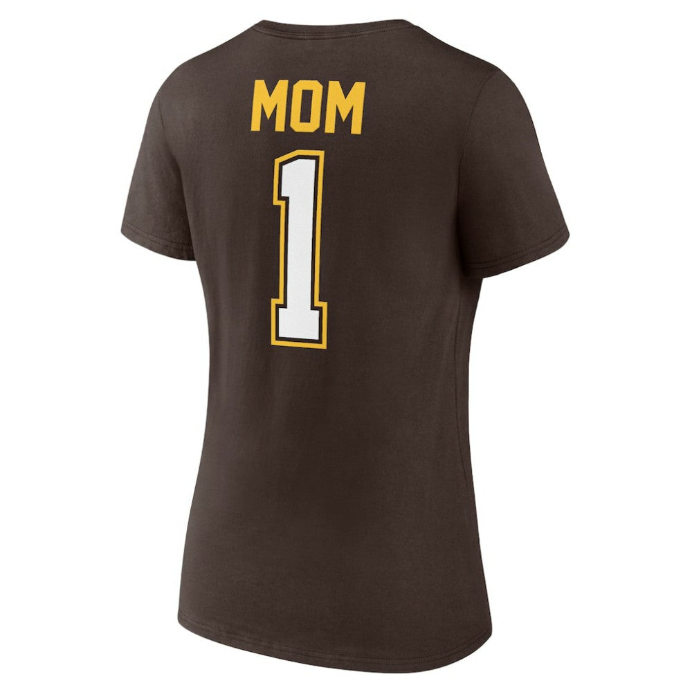 MLB San Diego Padres Women's Mother's Day #1 Mom V-Neck T-Shirt